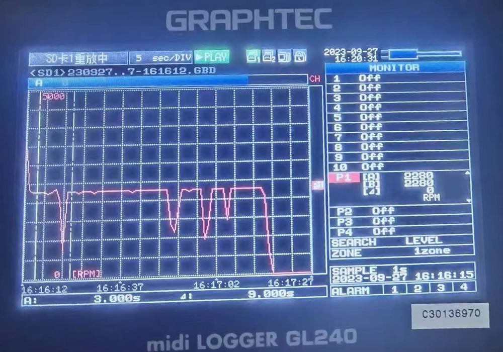 GL240存儲(chǔ)記錄儀的測量記錄界面